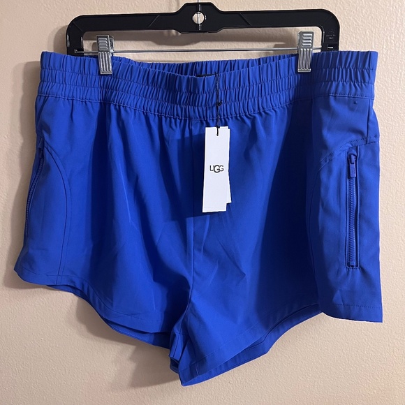 UGG Gracelynn Women's Athletic Logo Shorts in Azul Blue Size XL NEW - Picture 3 of 12